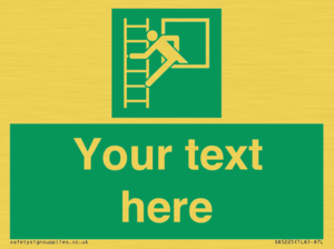 Custom Emergency Escape Ladder Sign